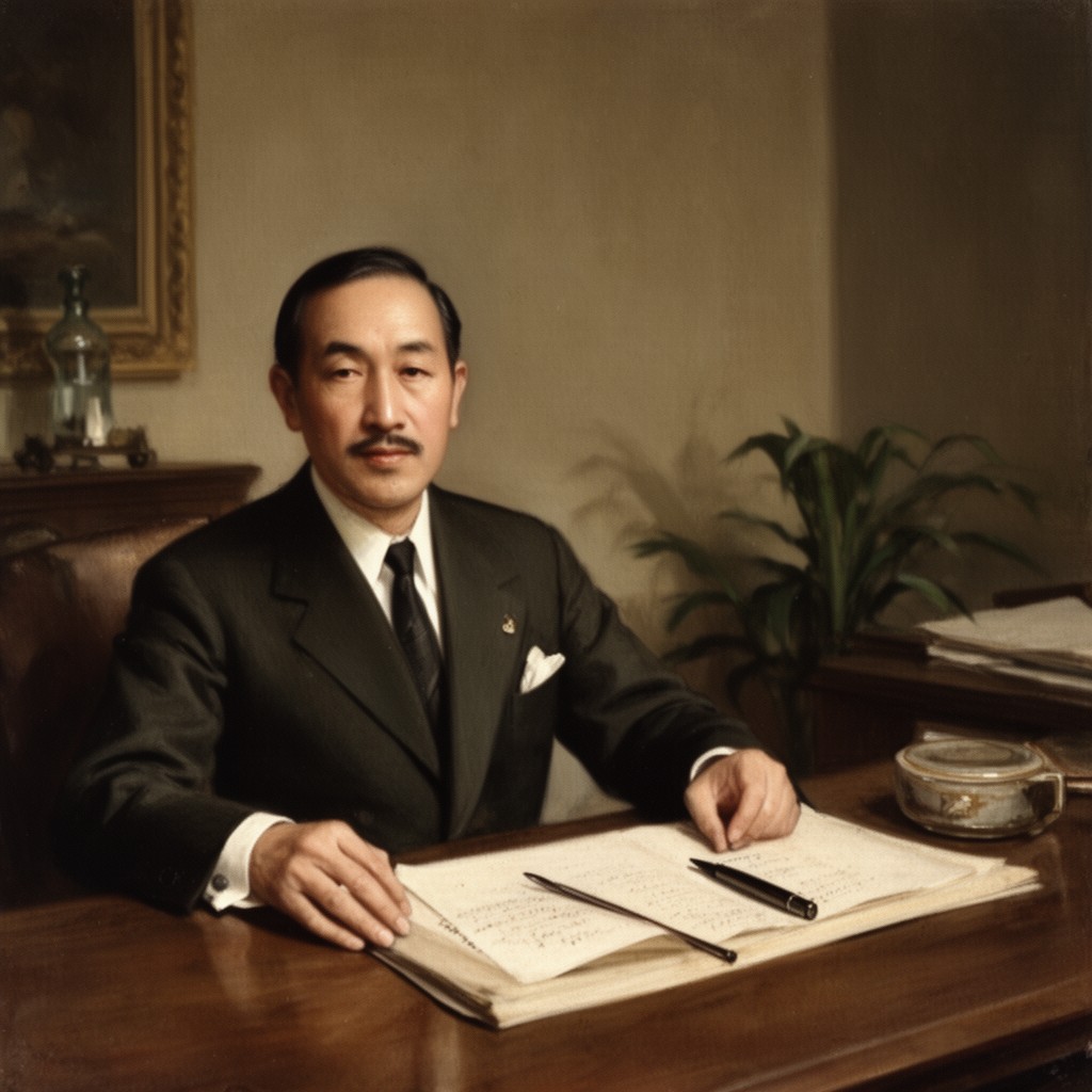 AI-generated illustration of Prince Iyesato Tokugawa