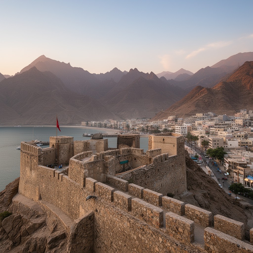 AI-generated illustration of Al Mirani Fort