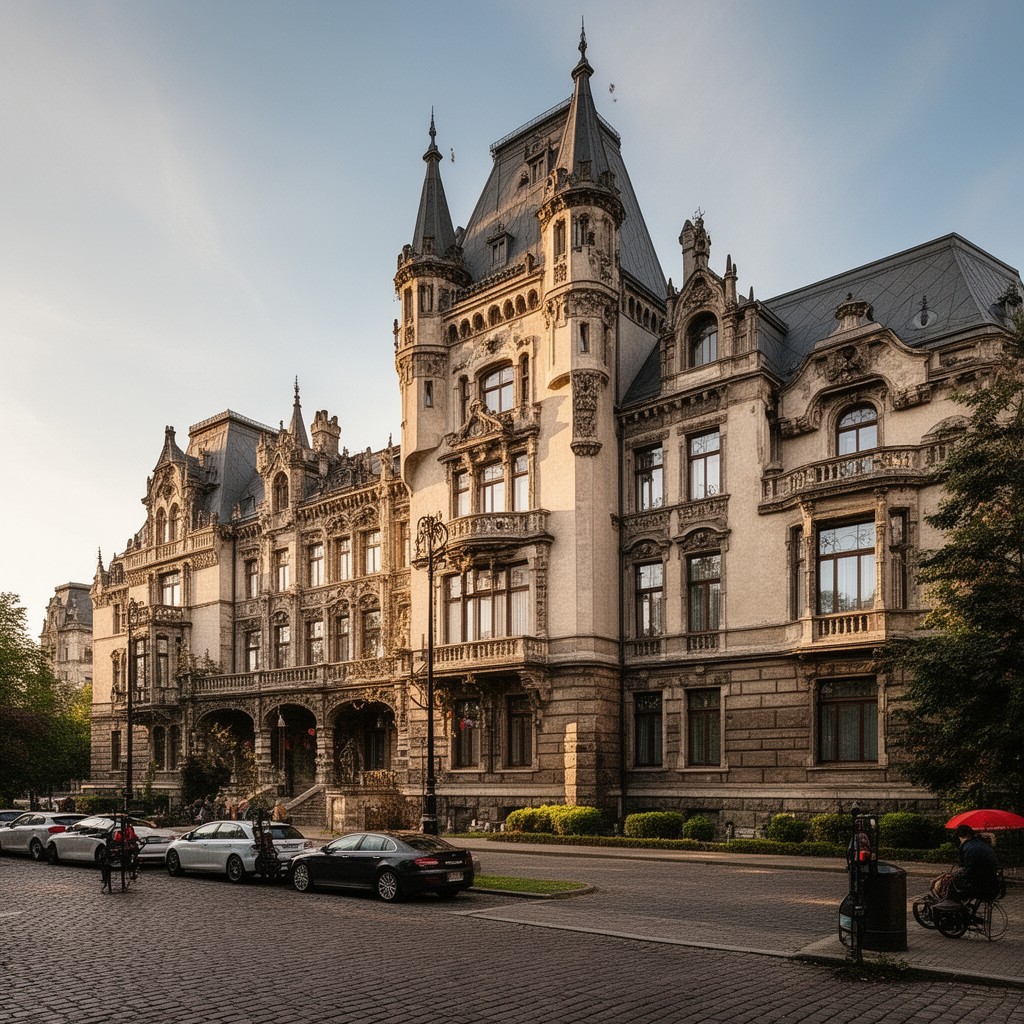 AI-generated illustration of Izrael Poznański Palace