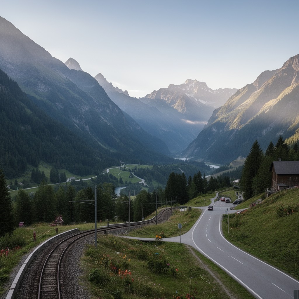 AI-generated illustration of Brünig Pass