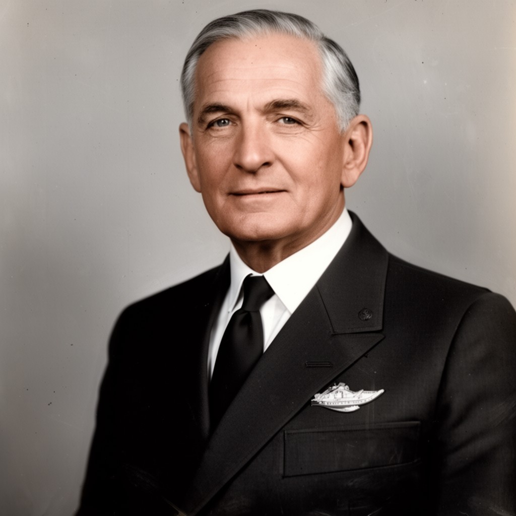 AI-generated illustration of William F. Halsey Sr.