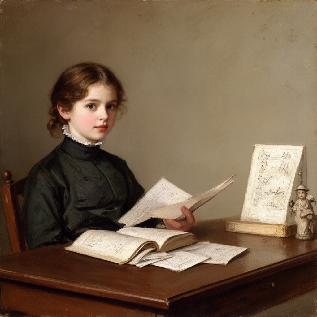 AI-generated illustration of Anne Elizabeth Darwin