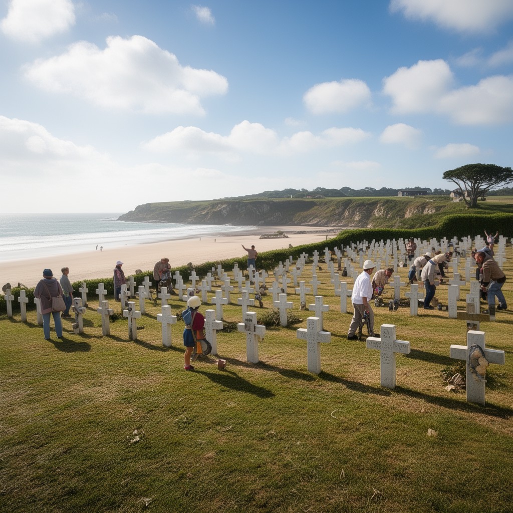 AI-generated illustration of Colleville-sur-Mer