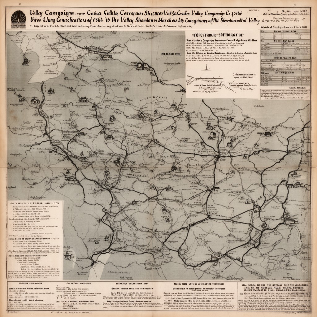 AI-generated illustration of Valley Campaigns of 1864