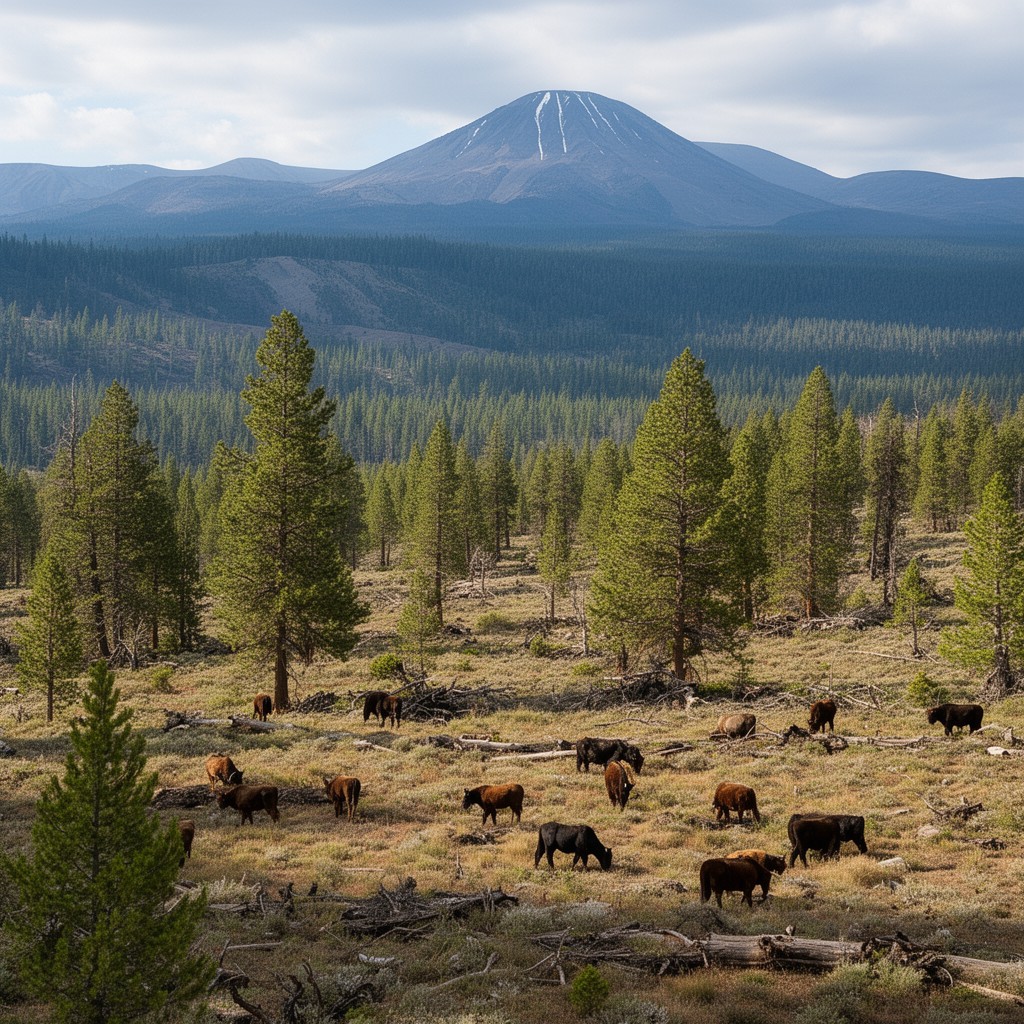 AI-generated illustration of Modoc National Forest