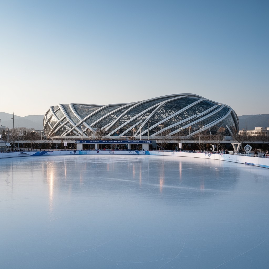 AI-generated illustration of National Speed Skating Oval