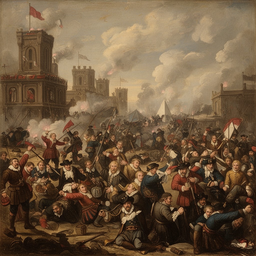 AI-generated illustration of Rampjaar (Disaster Year) 1672