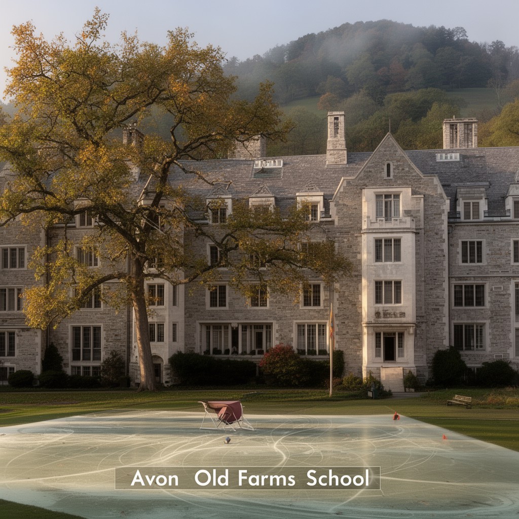 AI-generated illustration of Avon Old Farms School