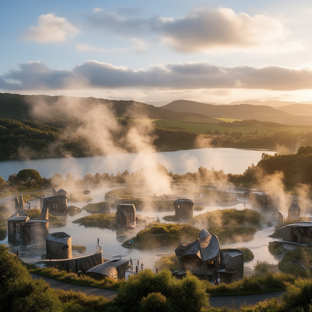 AI-generated illustration of Rotorua