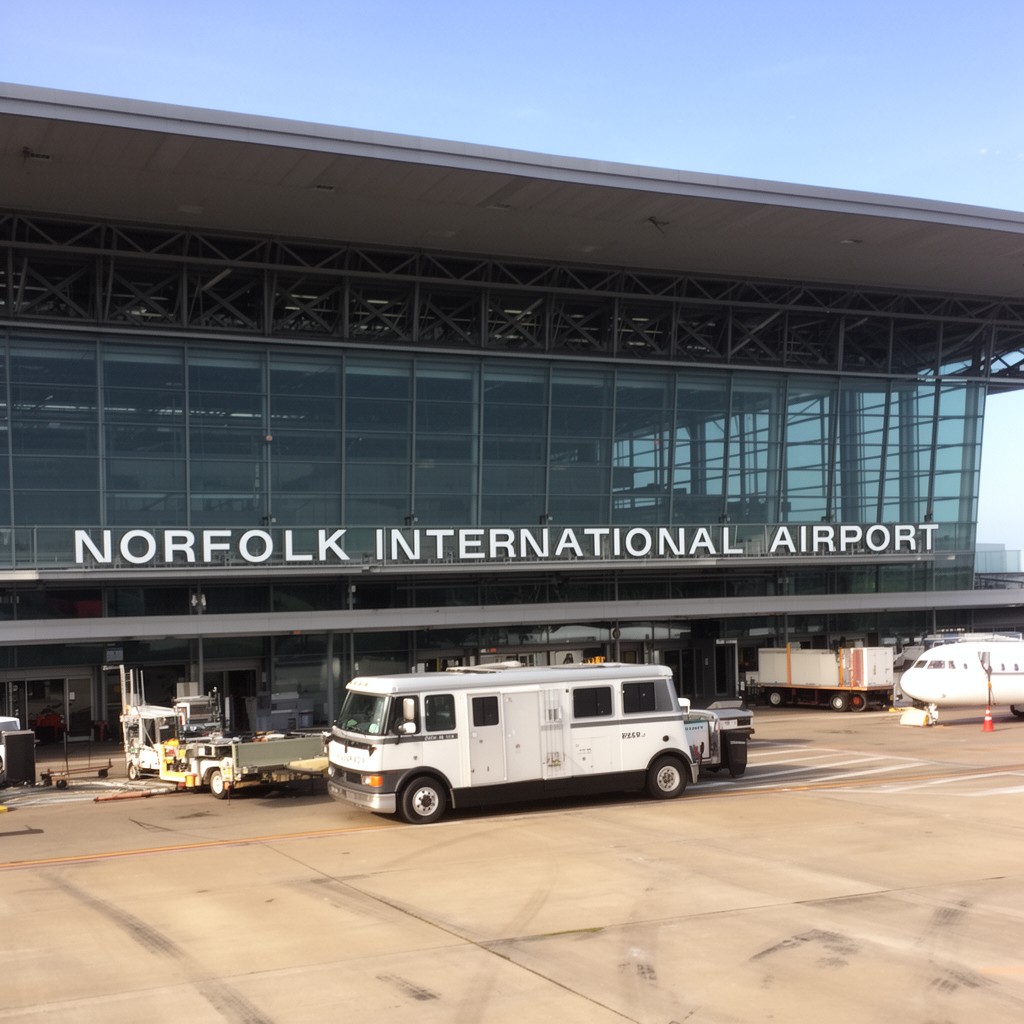 AI-generated illustration of Norfolk International Airport