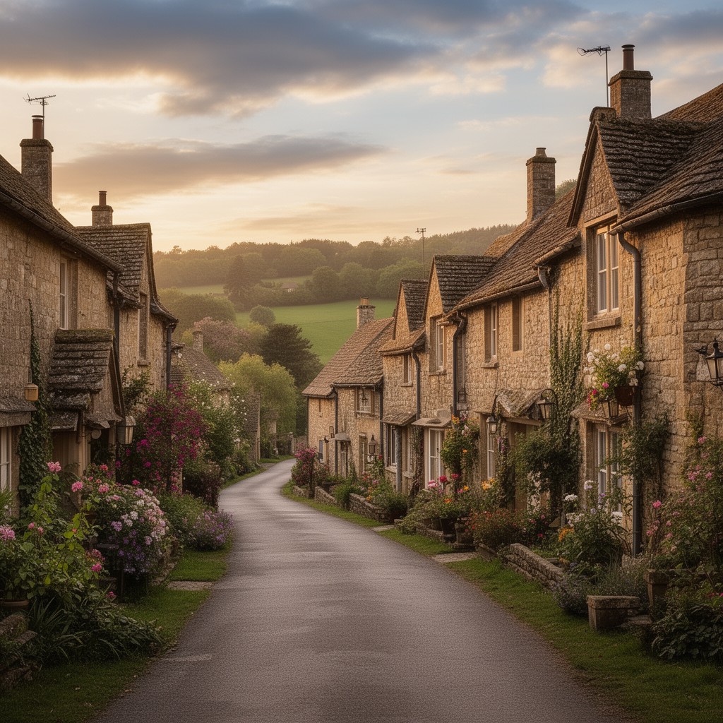 AI-generated illustration of Shipton-under-Wychwood