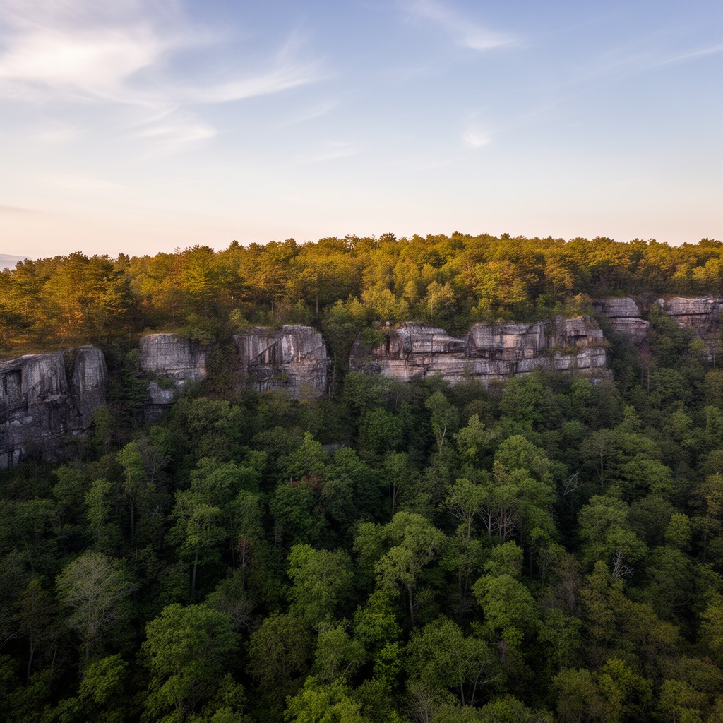 AI-generated illustration of West Rock Ridge State Park