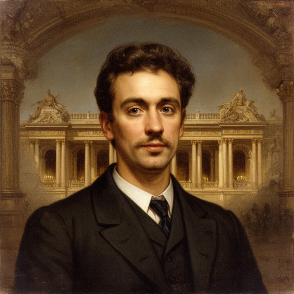 AI-generated illustration of Charles Garnier