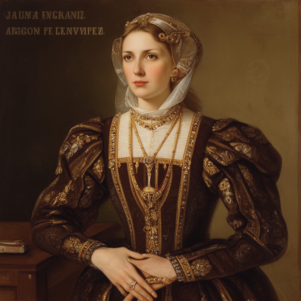 AI-generated illustration of Juana Enríquez