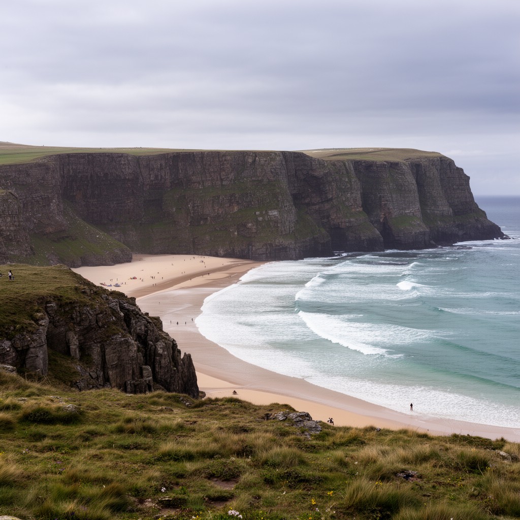 AI-generated illustration of Rhossili Bay