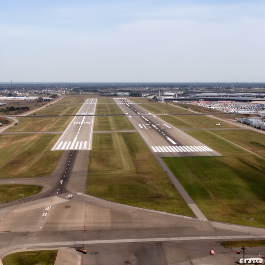 AI-generated illustration of Runway 10R/28L