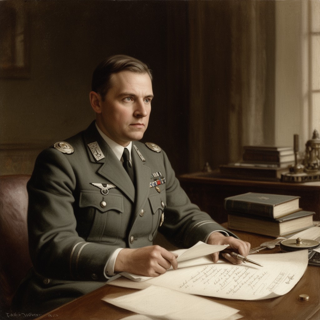 AI-generated illustration of Captain Ernst Vanselow