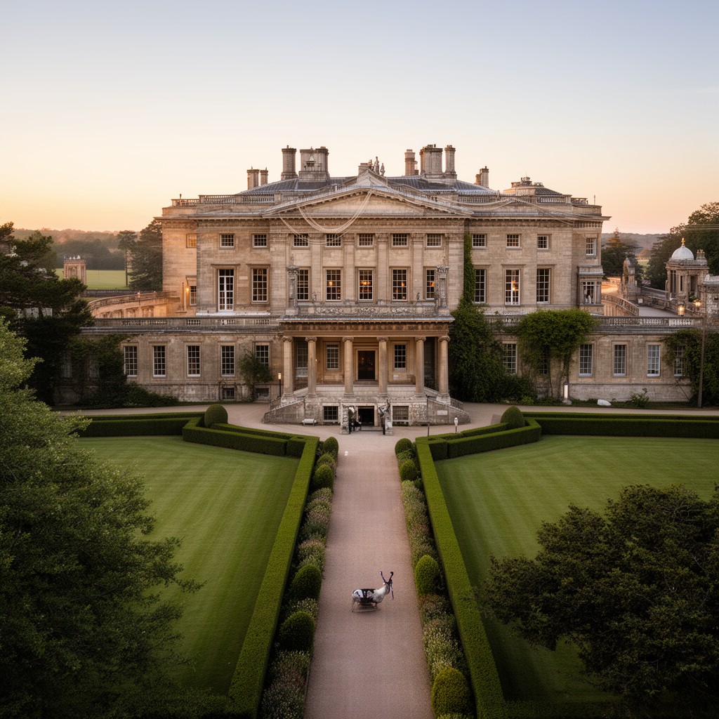 AI-generated illustration of Luton Hoo