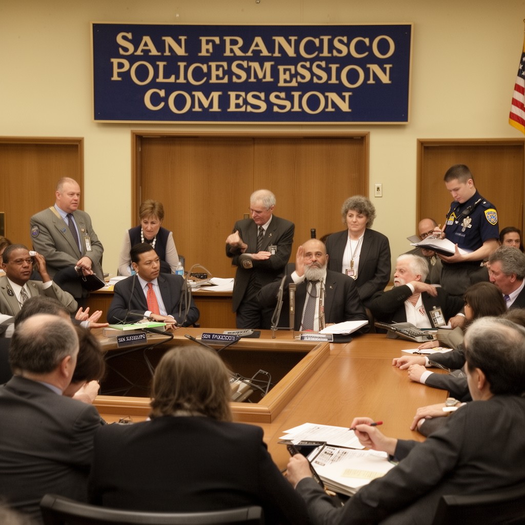 AI-generated illustration of San Francisco Police Commission