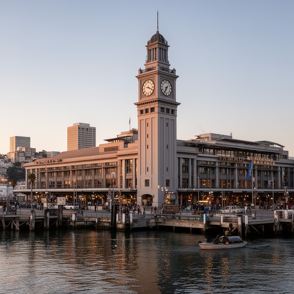 AI-generated illustration of Ferry Building