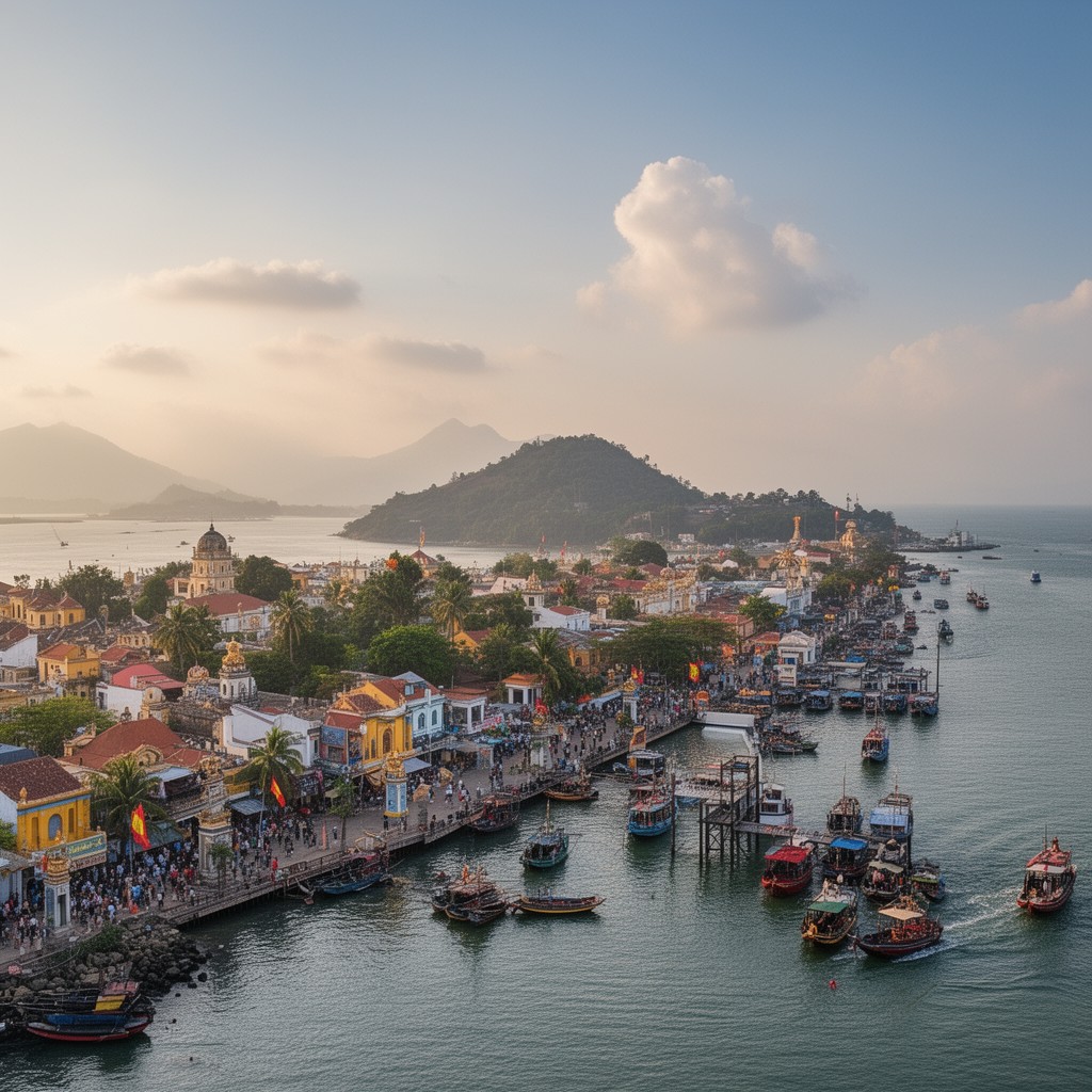 AI-generated illustration of Hà Tiên
