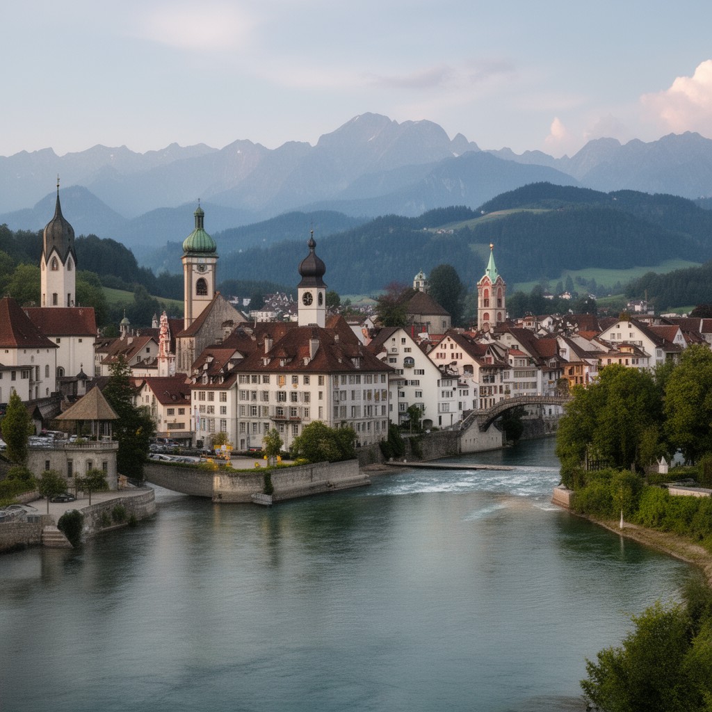 AI-generated illustration of Aarau