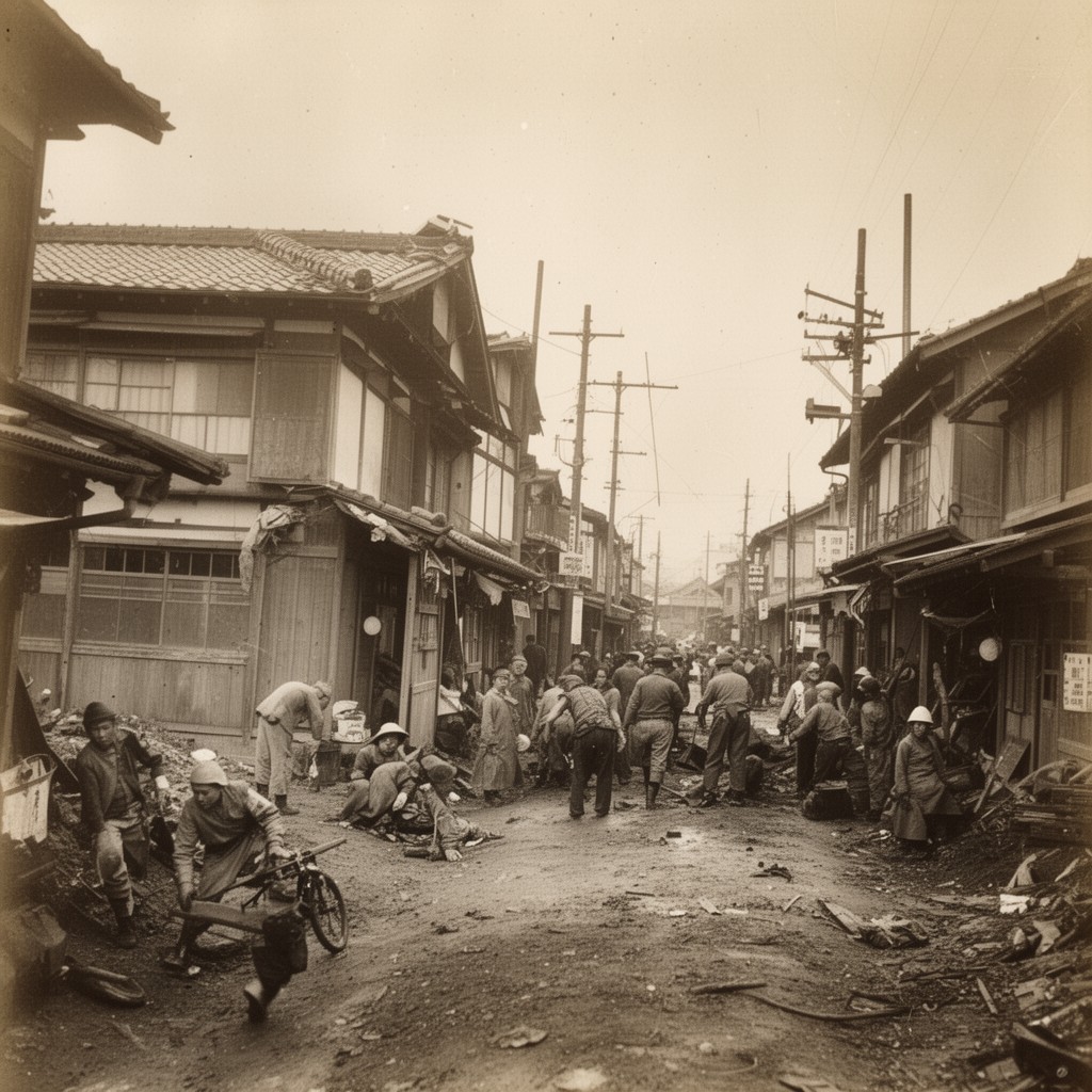 AI-generated illustration of Japanese occupation of China
