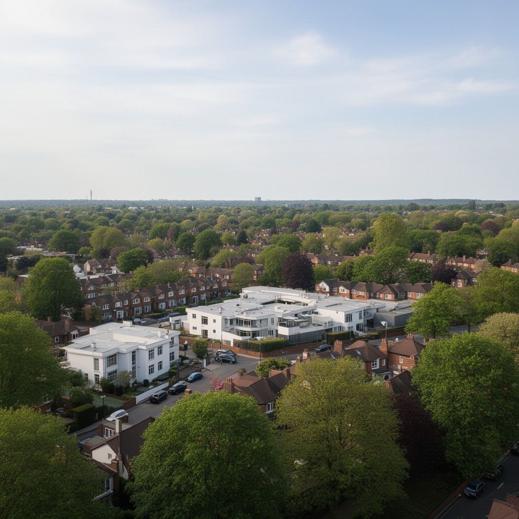 AI-generated illustration of Northwood, London